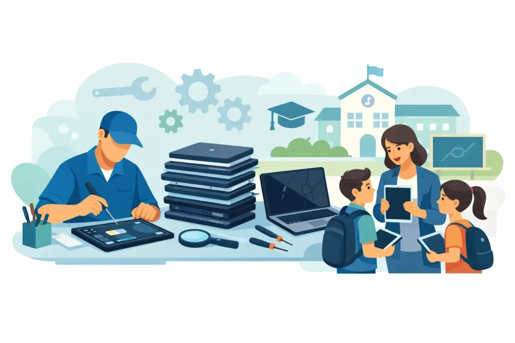 Bulk device repairs for schools that work