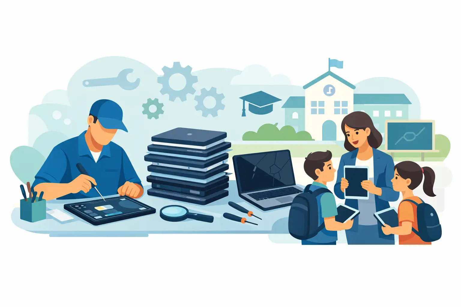 Bulk device repairs for schools that work