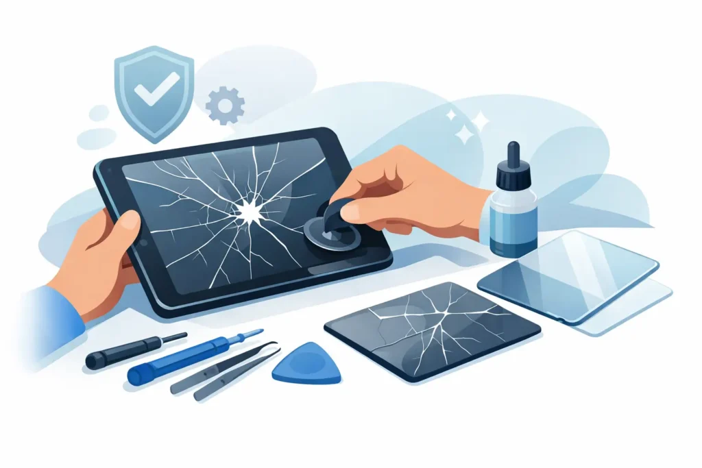 How to Fix Cracked Tablet Glass Safely