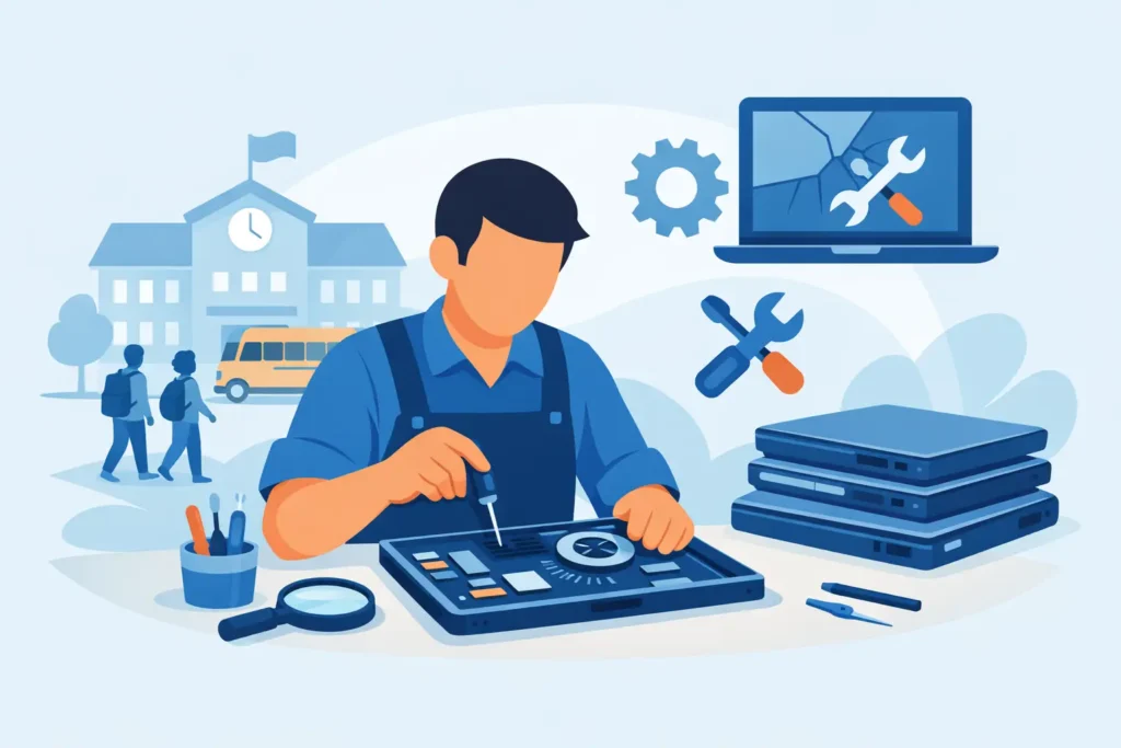 School Laptop Repair Example for Busy Schools